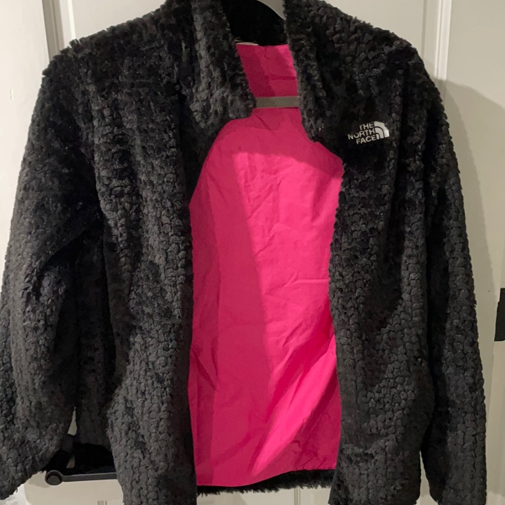 black north face with pink lining
